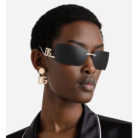 NEW DG2319 02/87 DOLCE&GABBANA GOLD SHIELD SUNGLASSES DG2319 - Picture 1 of 8